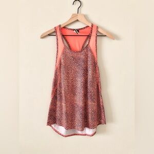 Nike Dry Fit Orange and Navy Tank in Animal Print - Size S